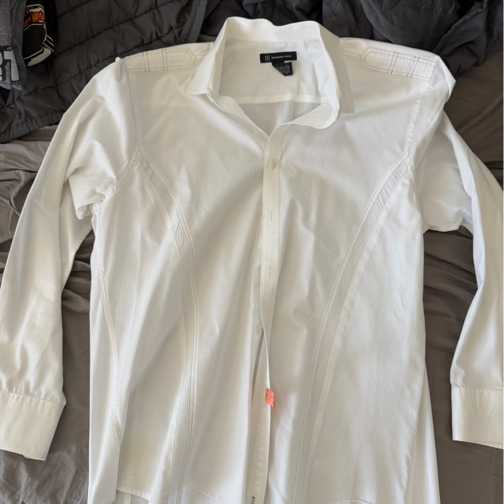 INC International Concepts Classic White Cotton Shirt